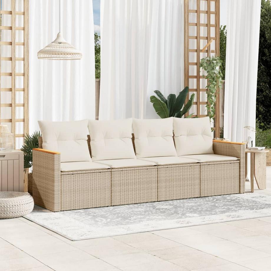 VidaXL set divano da giardino Polirattan  