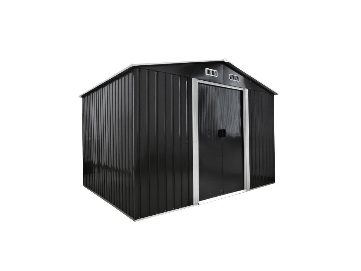 Vente-unique Casetta da giardino 8 m² Metallo in Acciaio galvanizzato Grigio - MANSO  