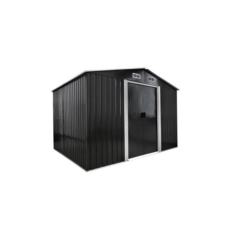 Vente-unique Abri de jardin métal en acier galvanisé gris 8 m² - MANSO  