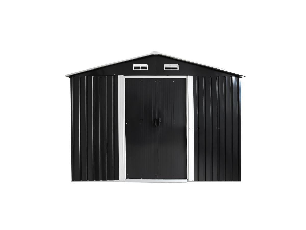 Vente-unique Casetta da giardino 8 m² Metallo in Acciaio galvanizzato Grigio - MANSO  