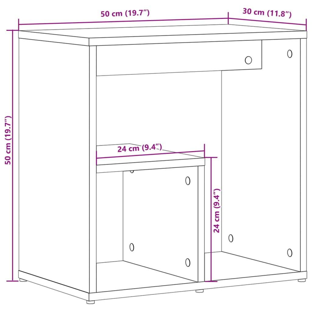 VidaXL Table d'appoint bois d'ingénierie  