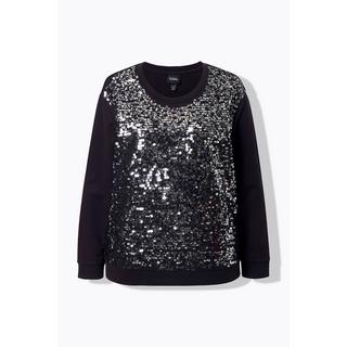 Ulla Popken Sweat-shirt Oversize Paillettes Col Rond Manches Longues  
