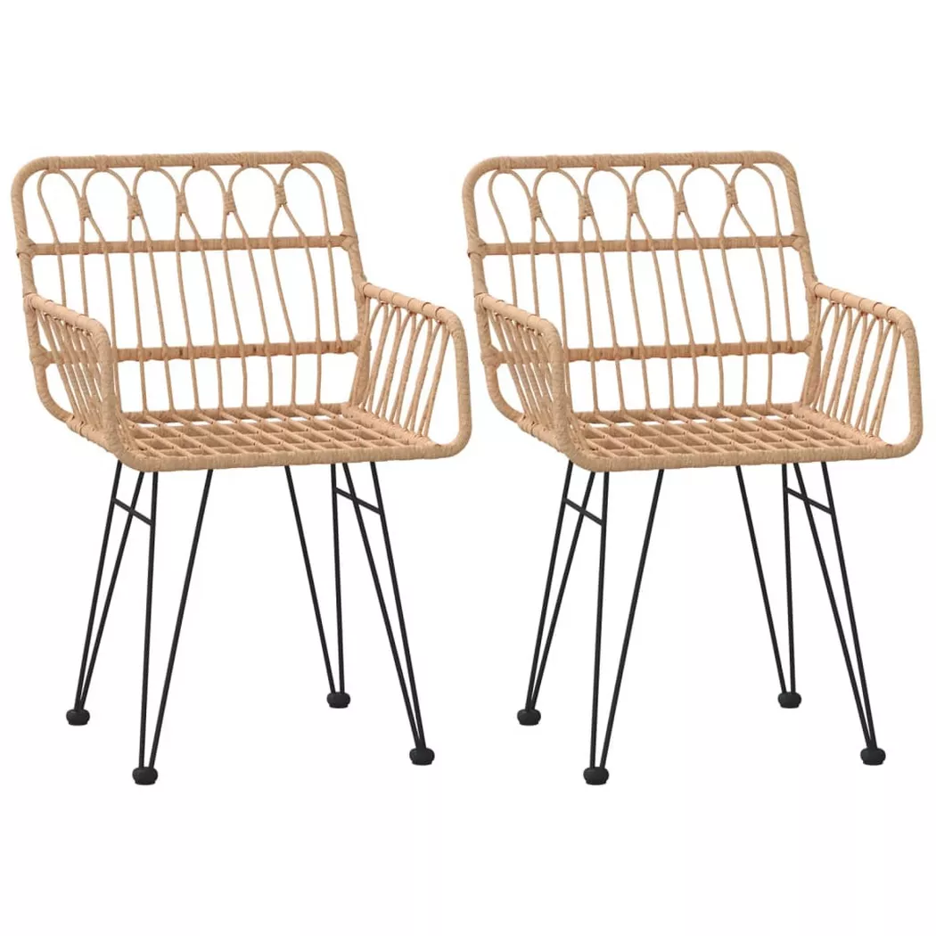 VidaXL - Gartenstuhl stahl, One Size, Braun