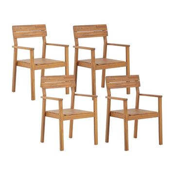 Lot de 4 chaises en Acacia Traditionnel FORNELLI