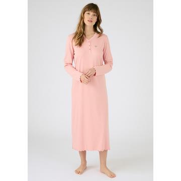 Chemise de nuit maille interlock côtelée douce et souple