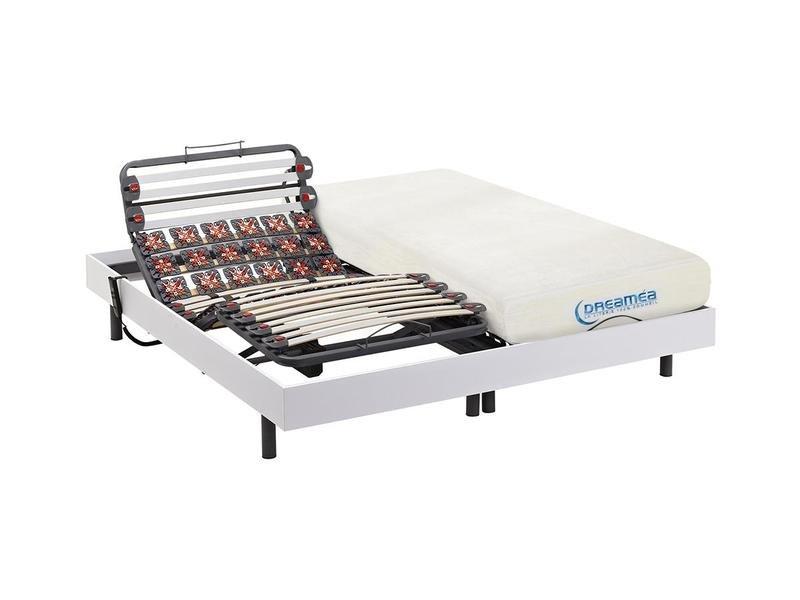 DREAMEA Set da relax doghe e sospensioni memory foam DIONYSOS di DREAMEA motori OKIN bianco  