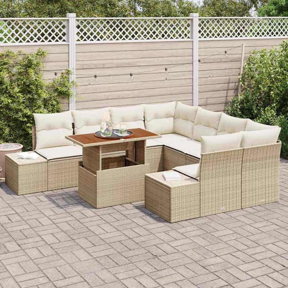 VidaXL Ensemble de canapé de jardin poly rattan  