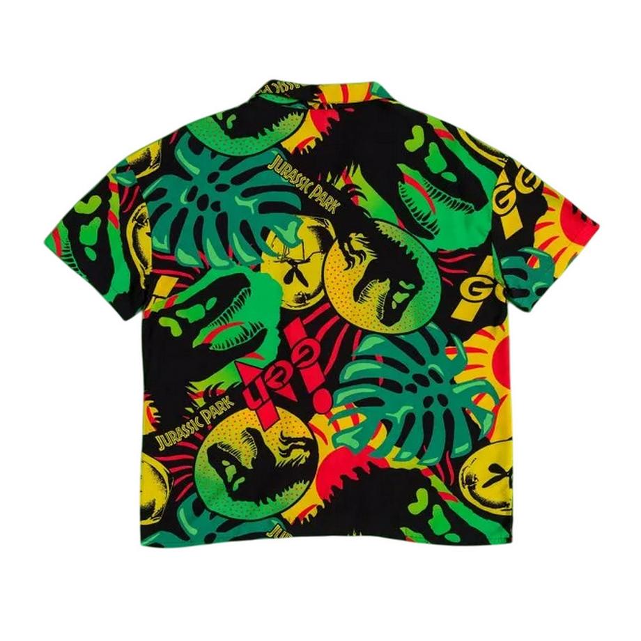 Jurassic Park Camicia Button Down a Maniche Corte  