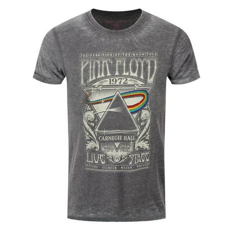 Pink Floyd Official T-Shirt - Live At Carnegie Hall Poster Design, Men's Black Size M