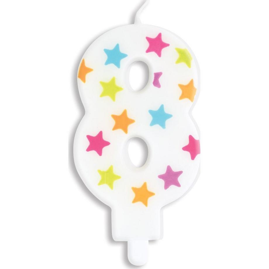 ScrapCooking Kerze Zahl 8  