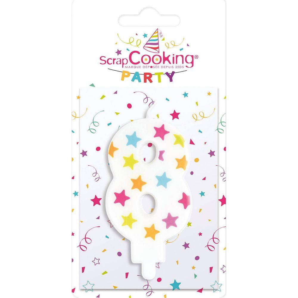 ScrapCooking Kerze Zahl 8  