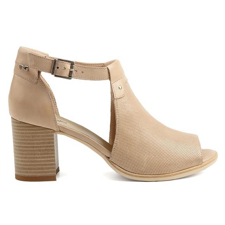 Nero Giardini Lucky Peep Toe Blockabsatz Sandalen  