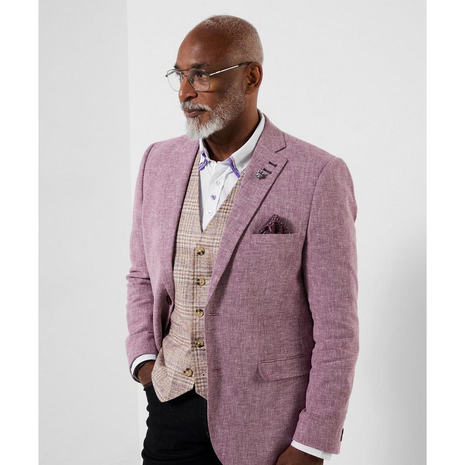 Blazer aus Leinenmischung