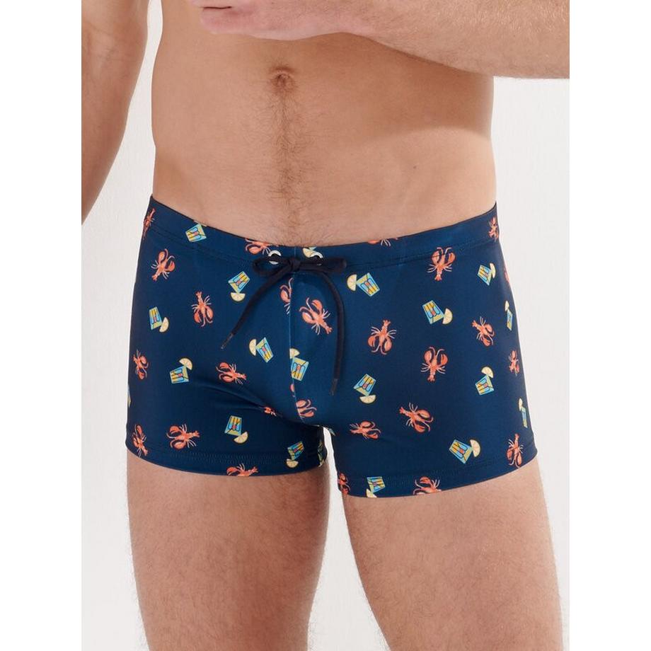 HOM Costume da bagno Stampa Aragosta Cocktail  