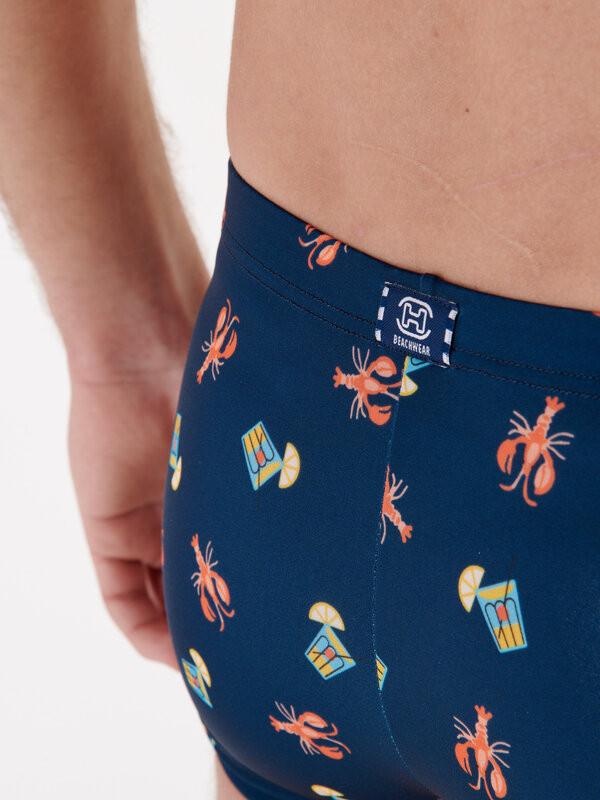 HOM Badehose Hummer Cocktail Print  