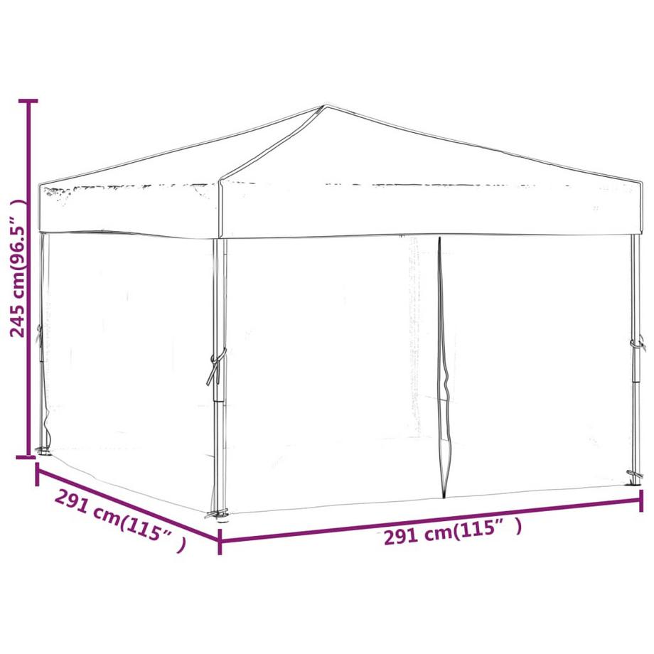 VidaXL tenda per feste Tessuto  