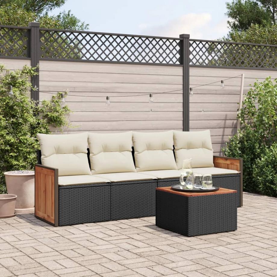 VidaXL Ensemble de canapés de jardin rotin synthétique  