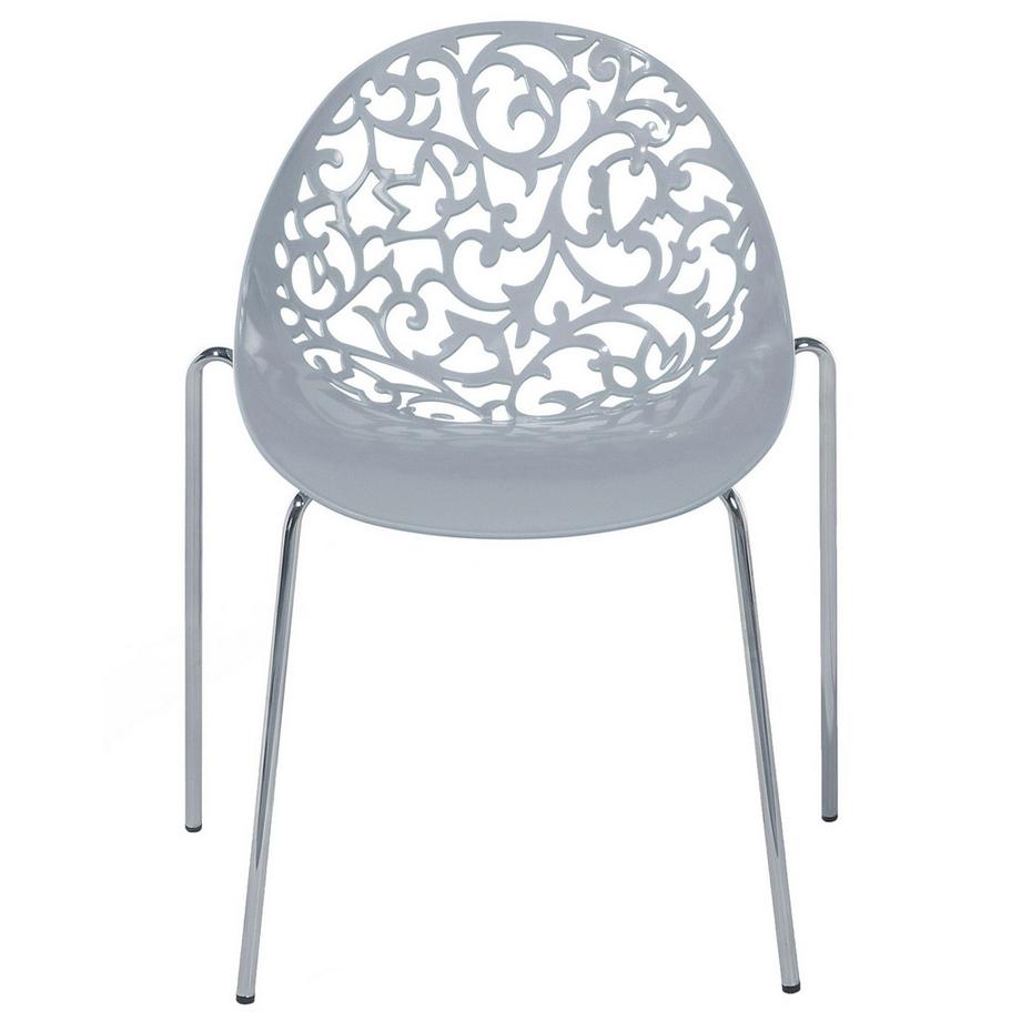 Beliani Esszimmerstuhl 4er Set aus Kunststoff Modern MUMFORD  