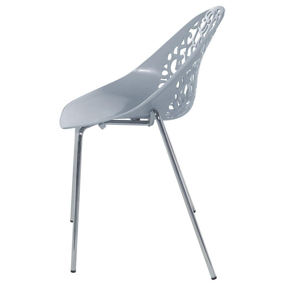 Beliani Esszimmerstuhl 4er Set aus Kunststoff Modern MUMFORD  