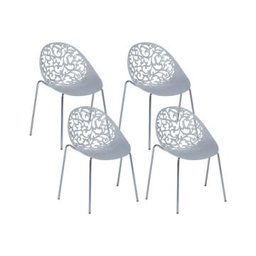 Esszimmerstuhl 4er Set aus Kunststoff Modern MUMFORD
