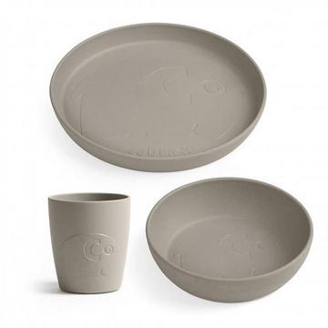 Set de vaisselle beige bébé éléphant