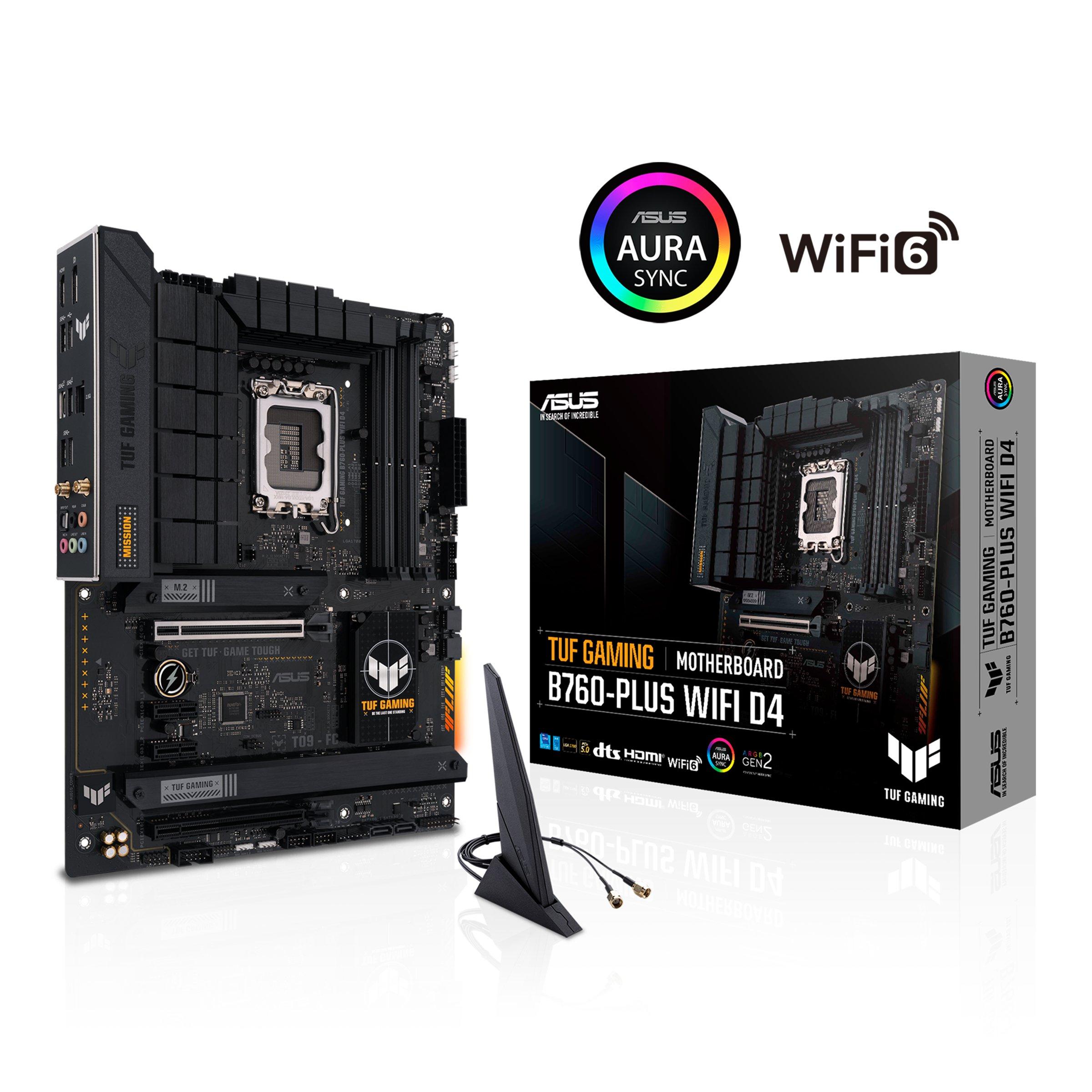 ASUS  TUF GAMING B760-PLUS WIFI D4 Intel B760 LGA 1700 ATX 