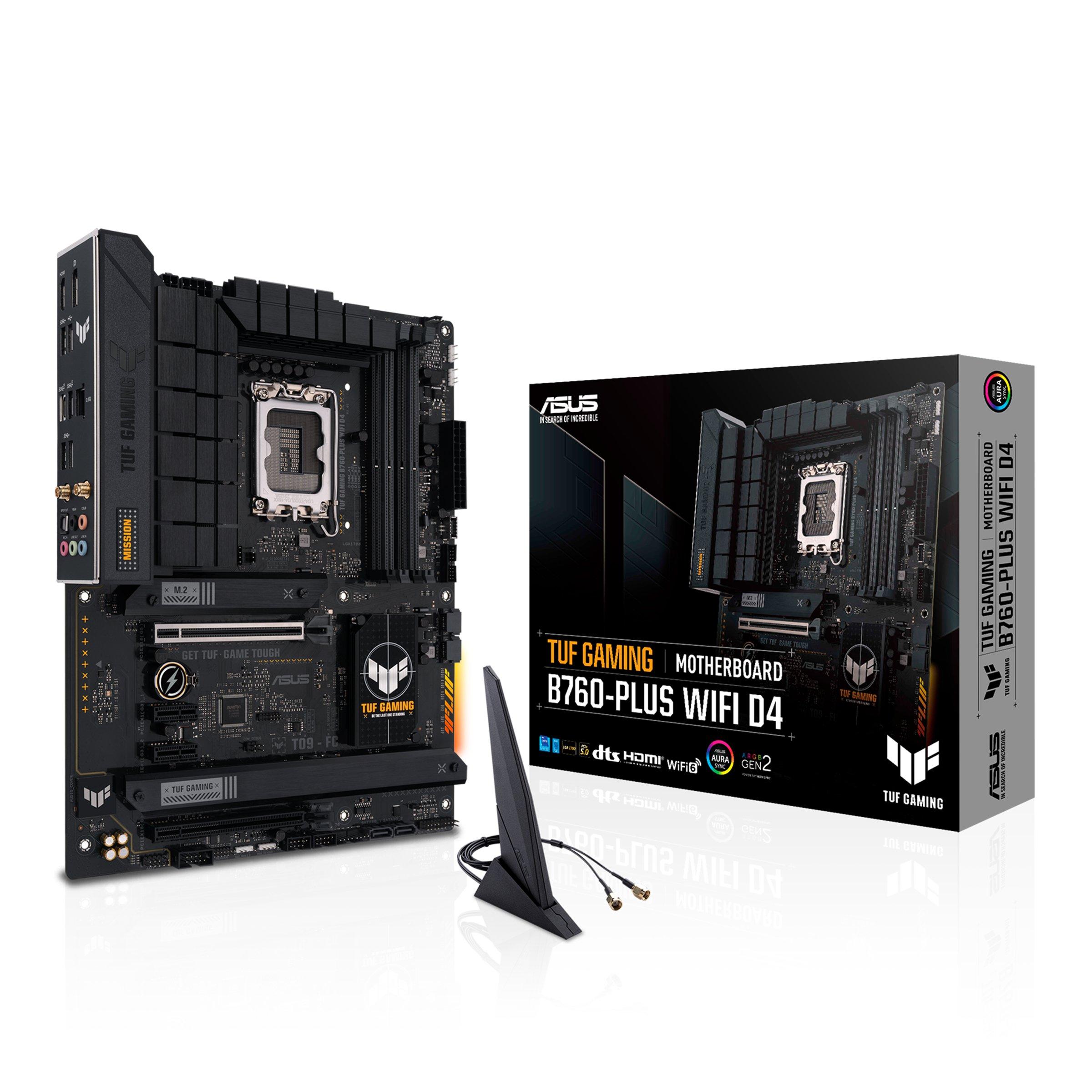 ASUS  TUF GAMING B760-PLUS WIFI D4 Intel B760 LGA 1700 ATX 