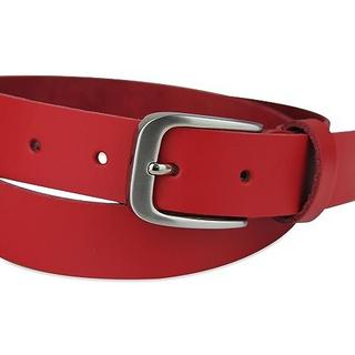 Only-bags.store  Ceinture en cuir, ceinture, 3 cm de large, rouge, 125-140 cm 