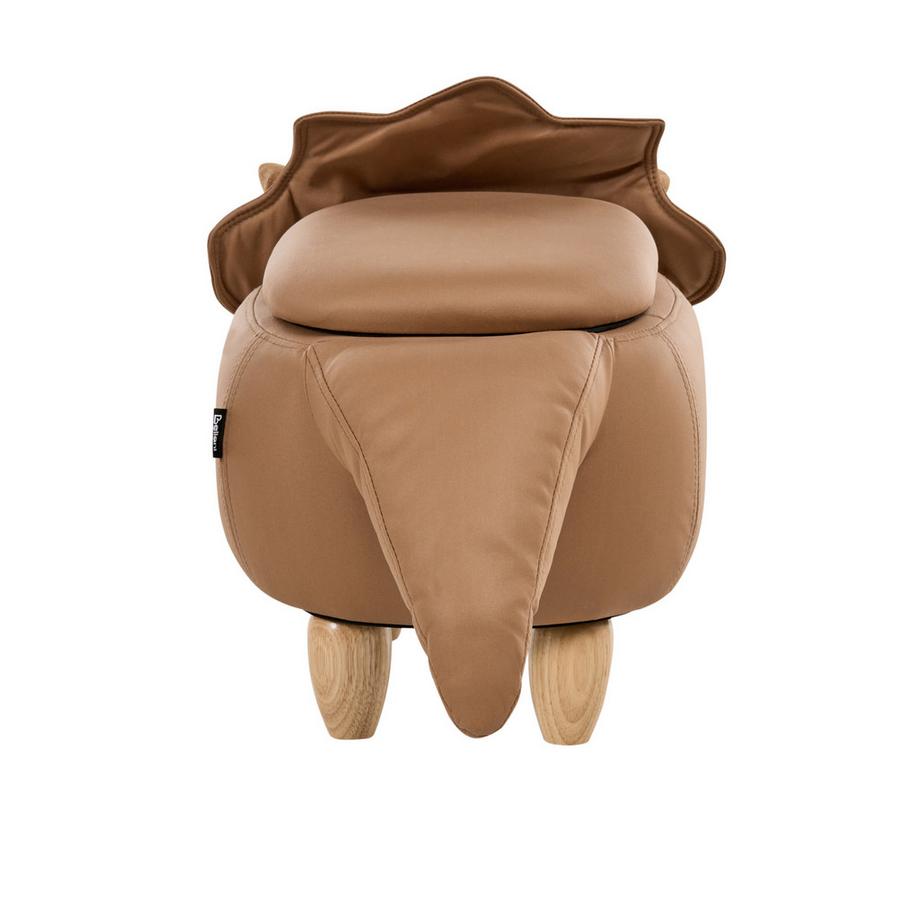 Beliani Tabouret de rangement animal en Tissu  TRICERATOPS  