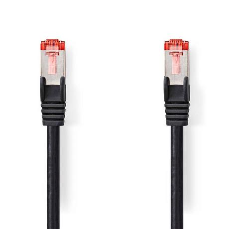 Nedis  Cavo di rete CAT6 | RJ45 maschio | RJ45 maschio | S/FTP | 1,00 m | Rotondo | LSZH | Nero | Etichetta 