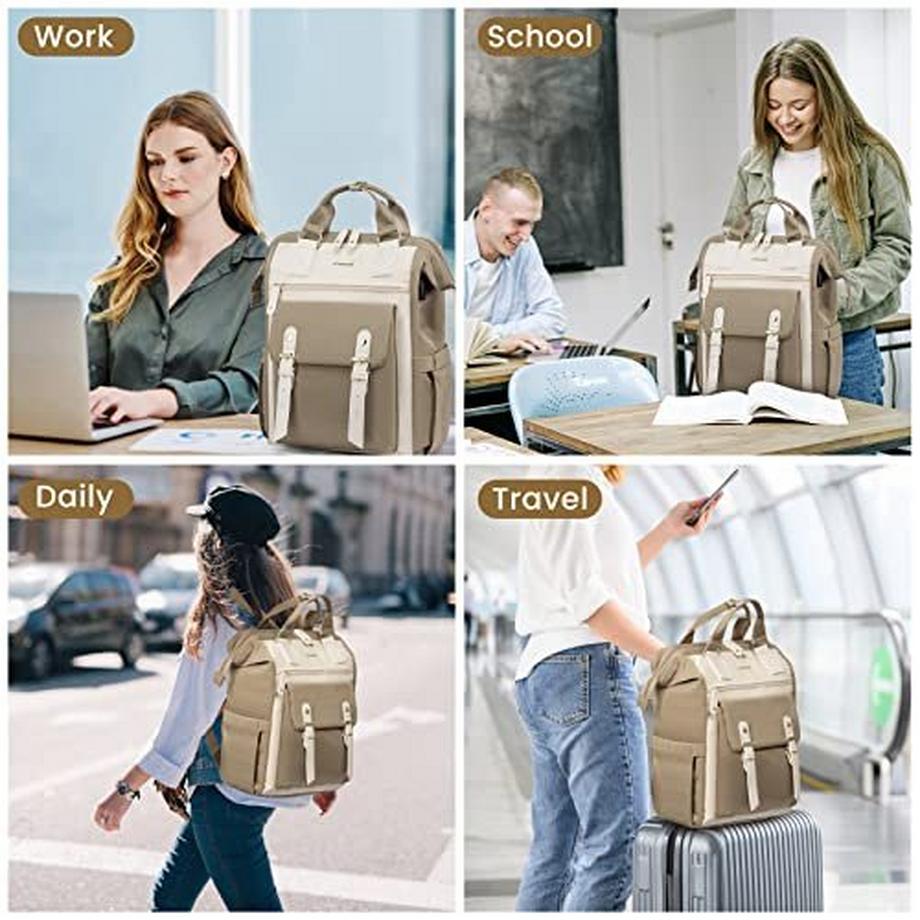 Only-bags.store Sac à dos pour ordinateur portable 15.6 pouces avec pochette pour câble de données et port de chargement USB  