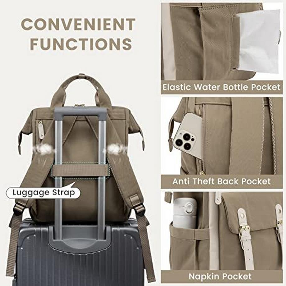 Only-bags.store Sac à dos pour ordinateur portable 15.6 pouces avec pochette pour câble de données et port de chargement USB  