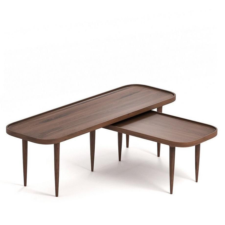 AM.PM Flacher Tisch aus Nussbaum massiv Magosia  