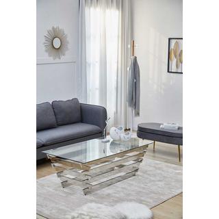 mutoni Couchtisch Solvique Glas silber 130  