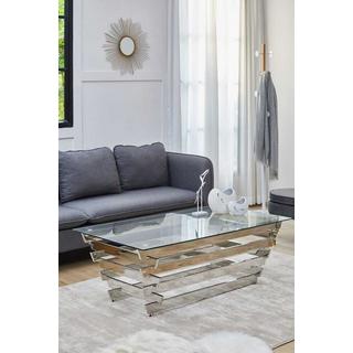 mutoni Couchtisch Solvique Glas silber 130  