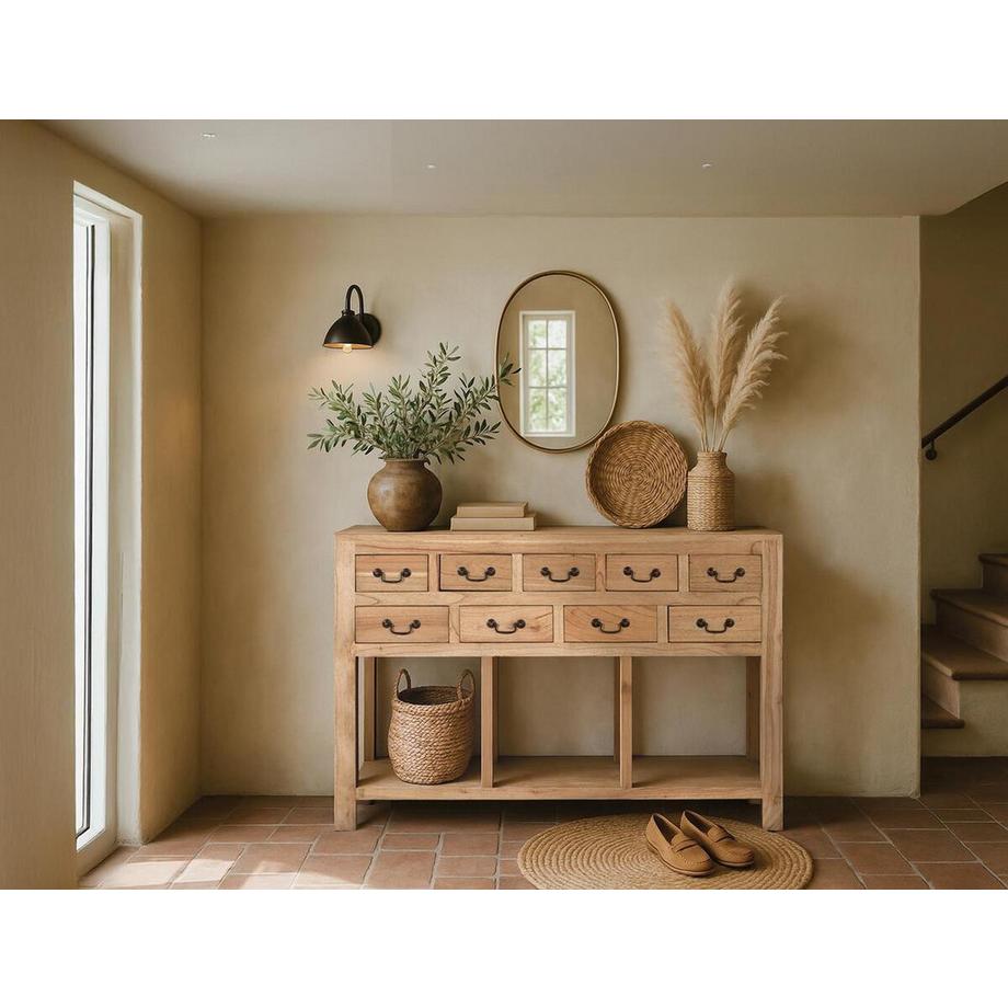 mutoni inspiration Console Kiara bois de mindi naturel 120  