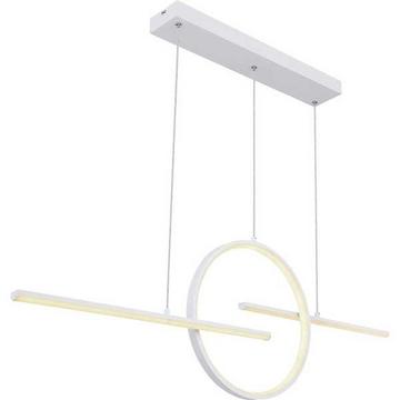 Lampe à suspension Barral métal blanc 1xLED