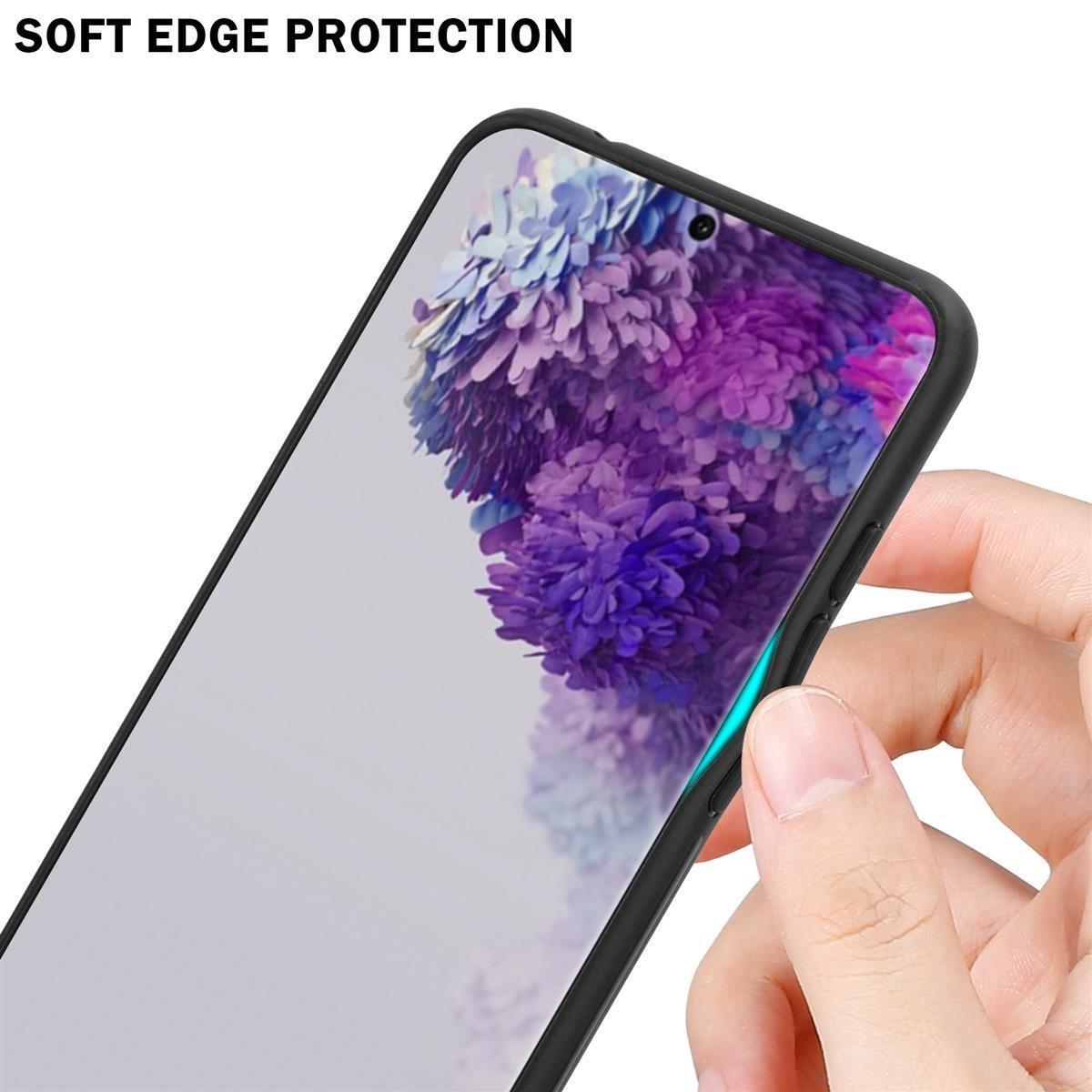 Cadorabo  Housse compatible avec Samsung Galaxy S20 ULTRA - Coque de protection bicolore en silicone TPU et dos en verre trempé 