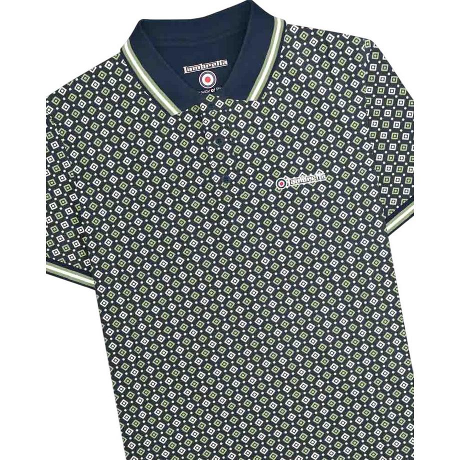 Lambretta Polo Motif Géométrique  