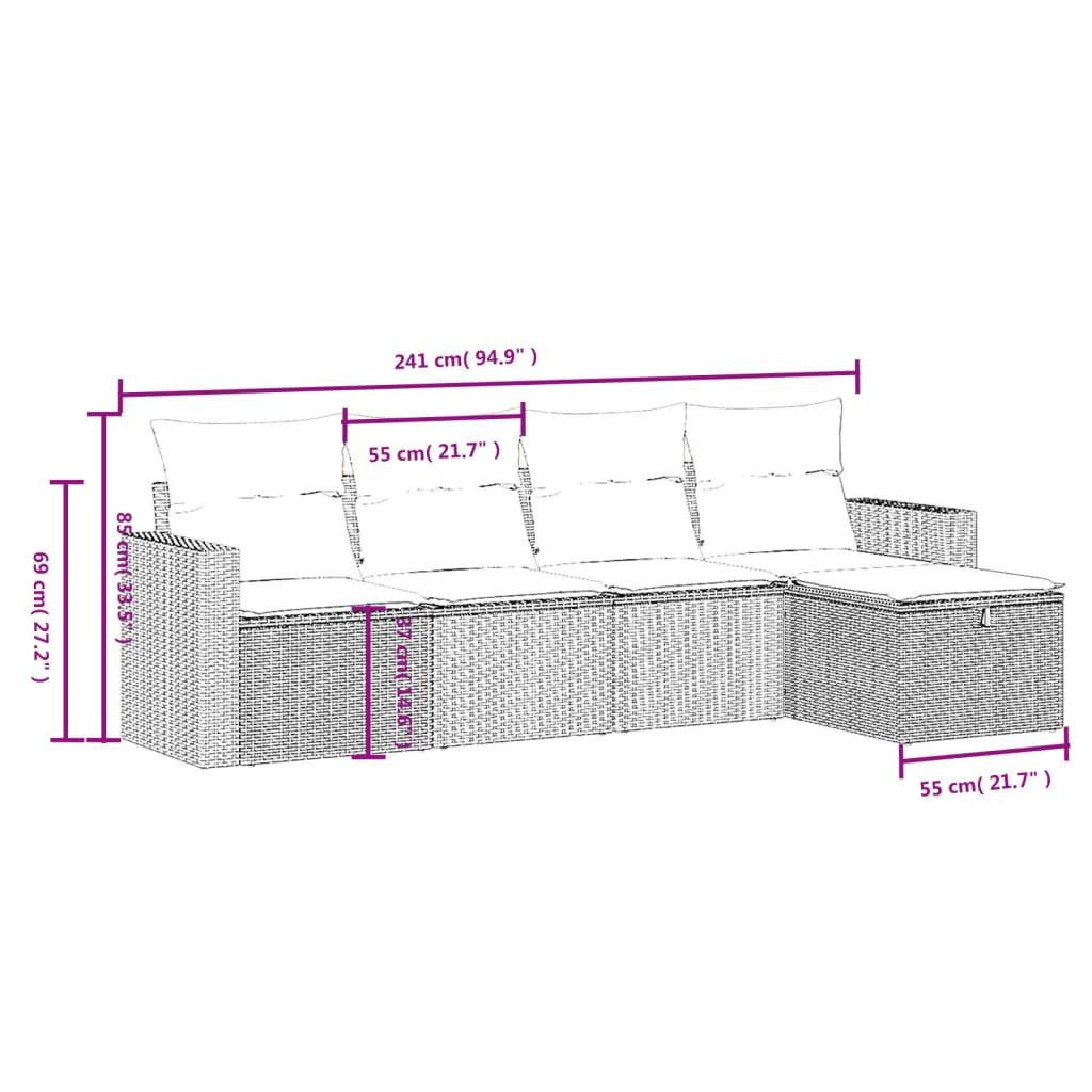 VidaXL Garten sofagarnitur poly-rattan  