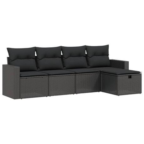 VidaXL set divano da giardino Polirattan  