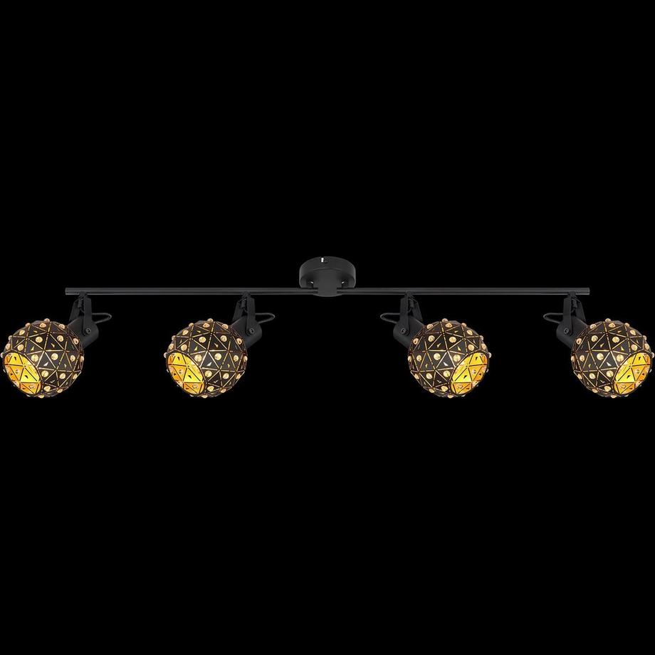 mutoni Spot Jodie métal noir mat 4xE27  