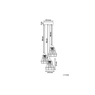 Beliani Lampe suspension en Métal Moderne PECWAN  