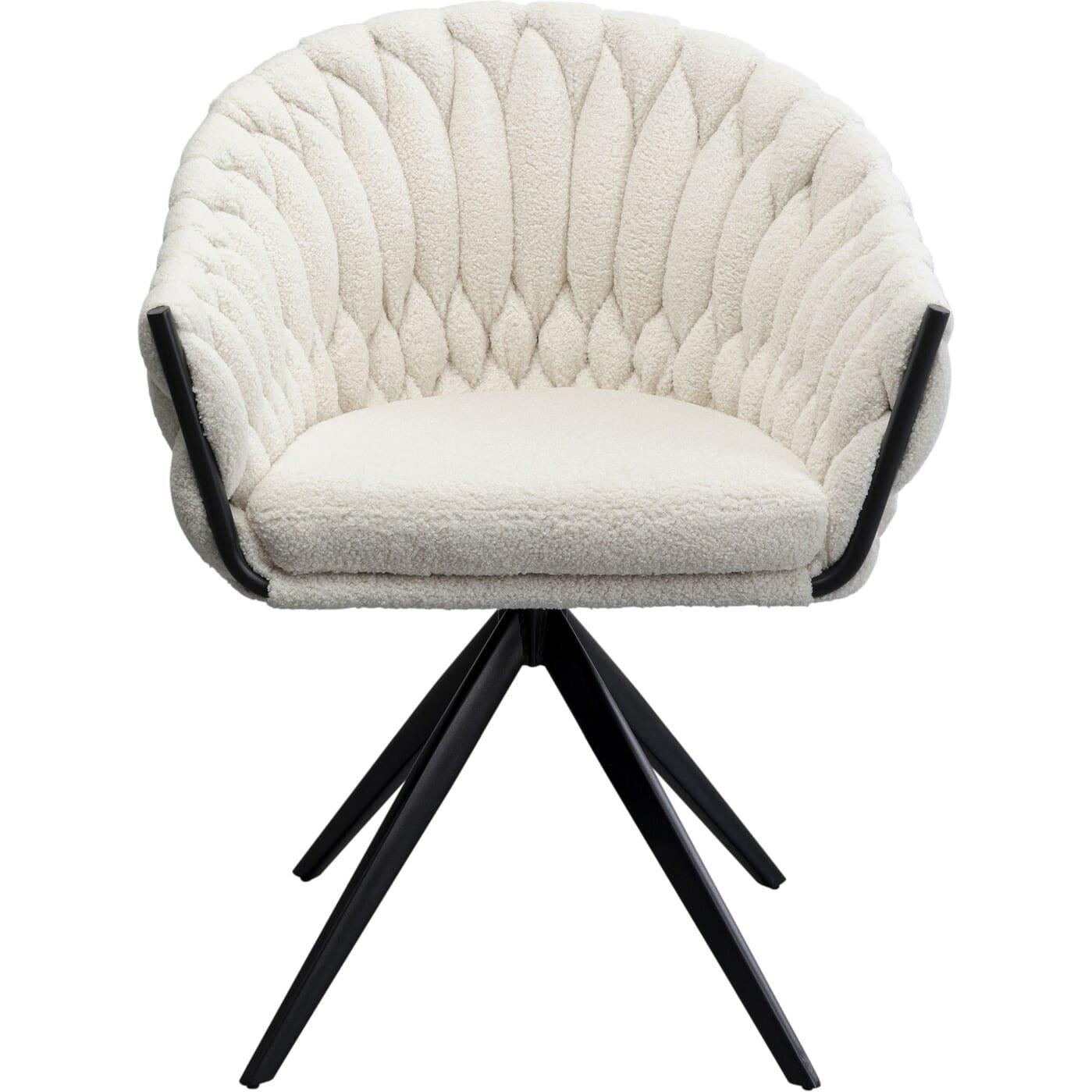 KARE Design Chaise pivotante Knot Boucle  