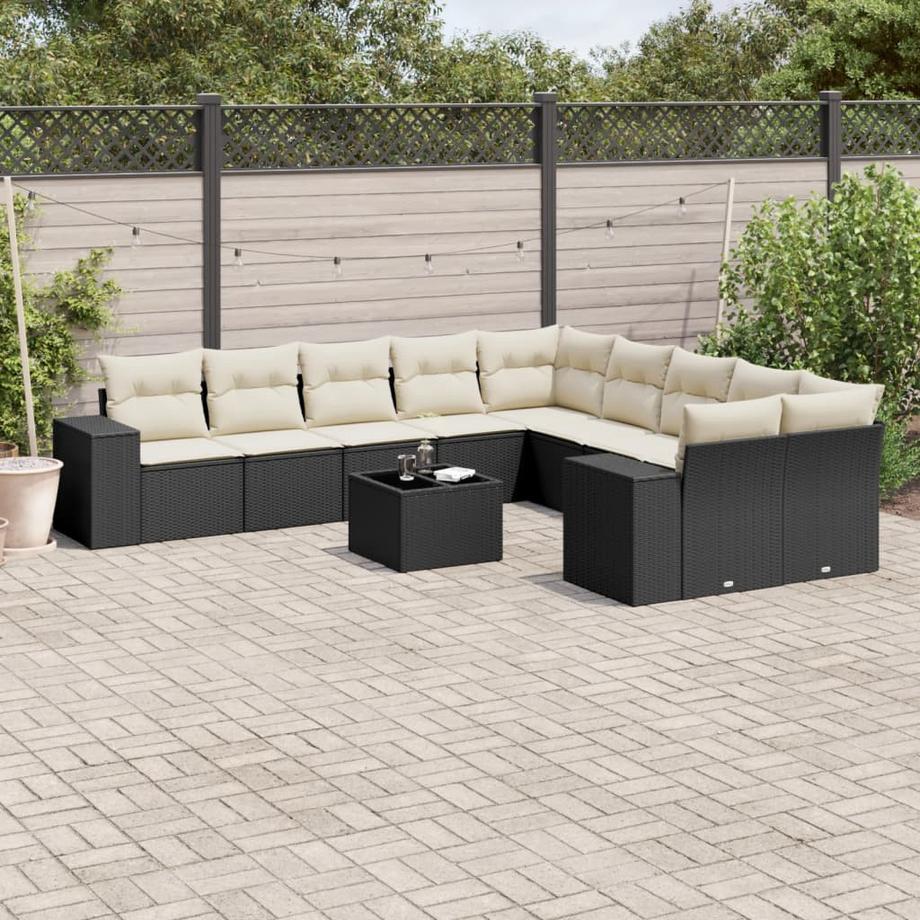 VidaXL Ensemble de canapés de jardin rotin synthétique  