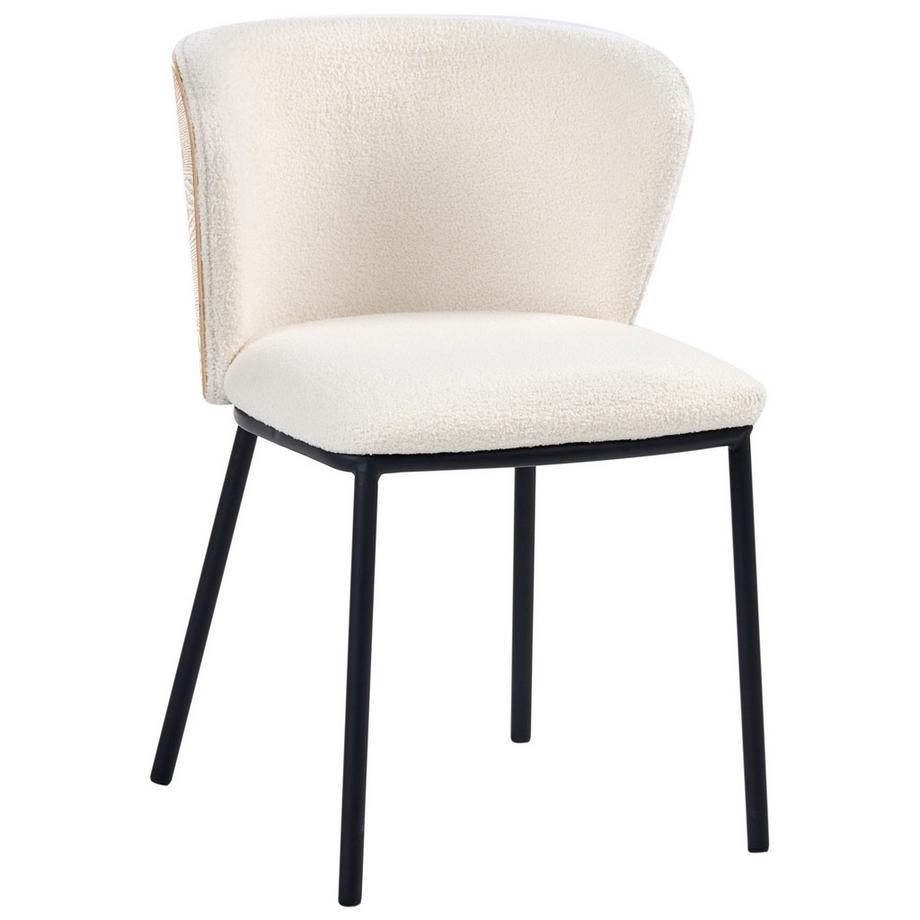 Beliani Set di 2 sedie da pranzo en Bouclé Scandinavo HOSKIN  