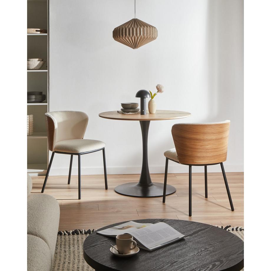 Beliani Set di 2 sedie da pranzo en Bouclé Scandinavo HOSKIN  