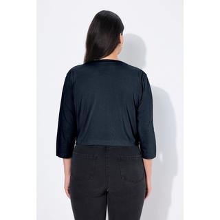 Ulla Popken Jersey Bolero kurze Jacke 3/4-Arm Saumknoten  