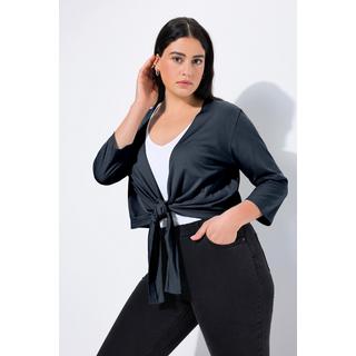 Ulla Popken Jersey Bolero kurze Jacke 3/4-Arm Saumknoten  