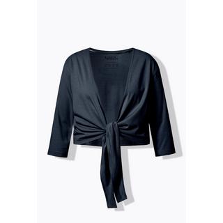 Ulla Popken Jersey Bolero kurze Jacke 3/4-Arm Saumknoten  